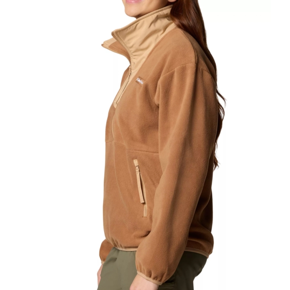 Women's Columbia Sequoia Grove 1/2 Zip Brown Fleece Pullover Size XL NWT - Picture 3 of 13